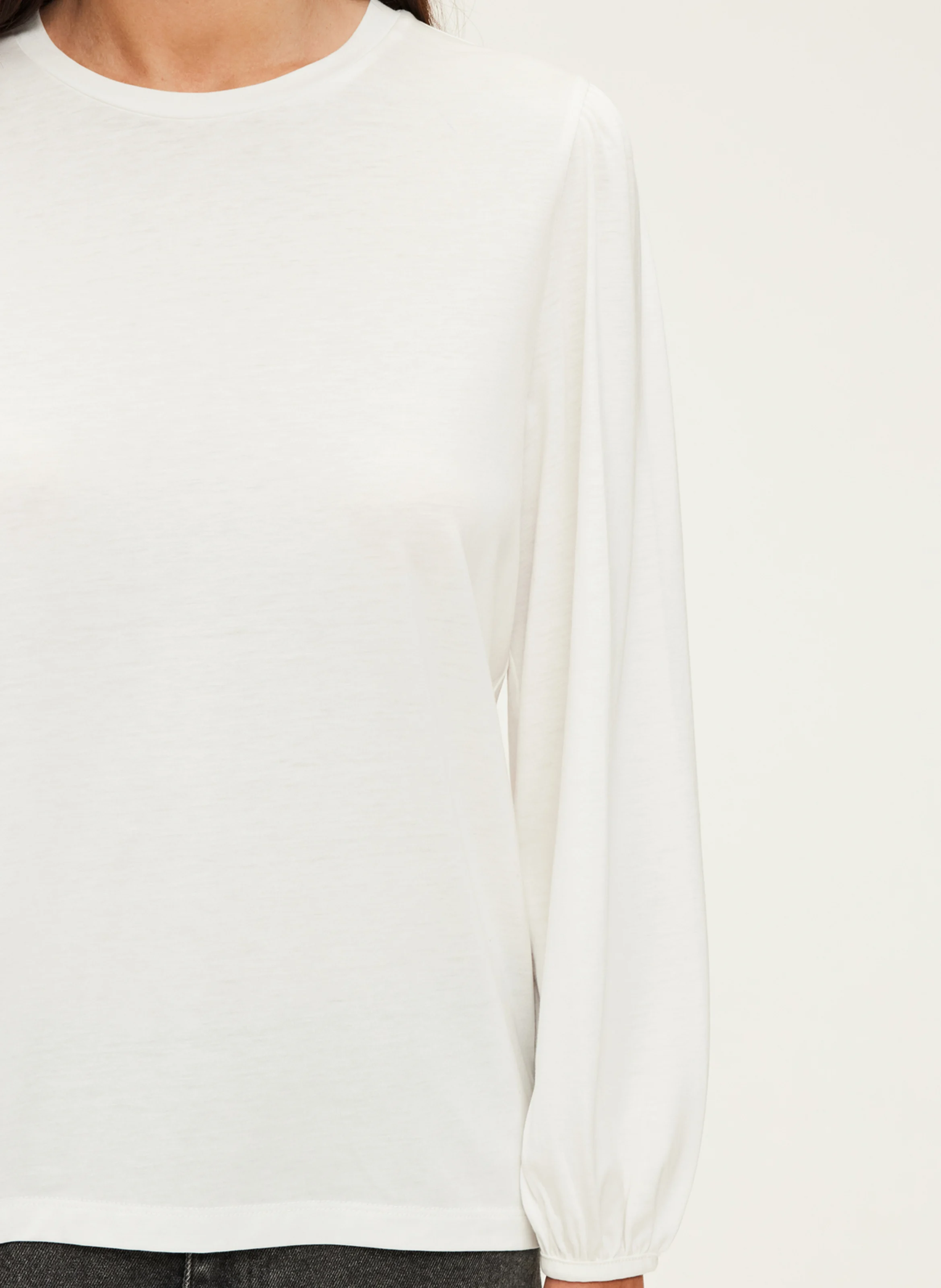 AZLIS - Tee-shirt droit manches longues | Beige