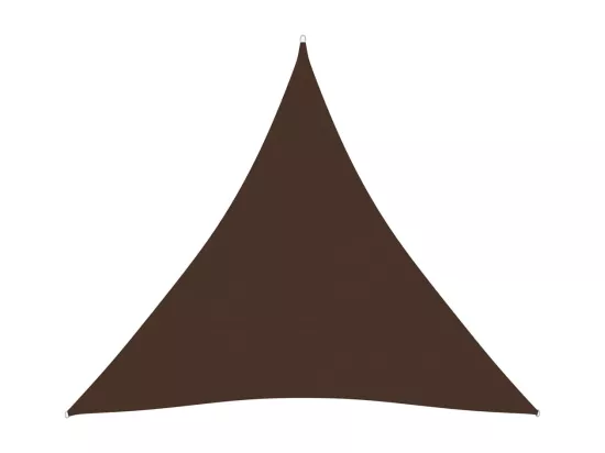 Voile de parasol tissu oxford triangulaire 3,6x3,6x3,6 m marron