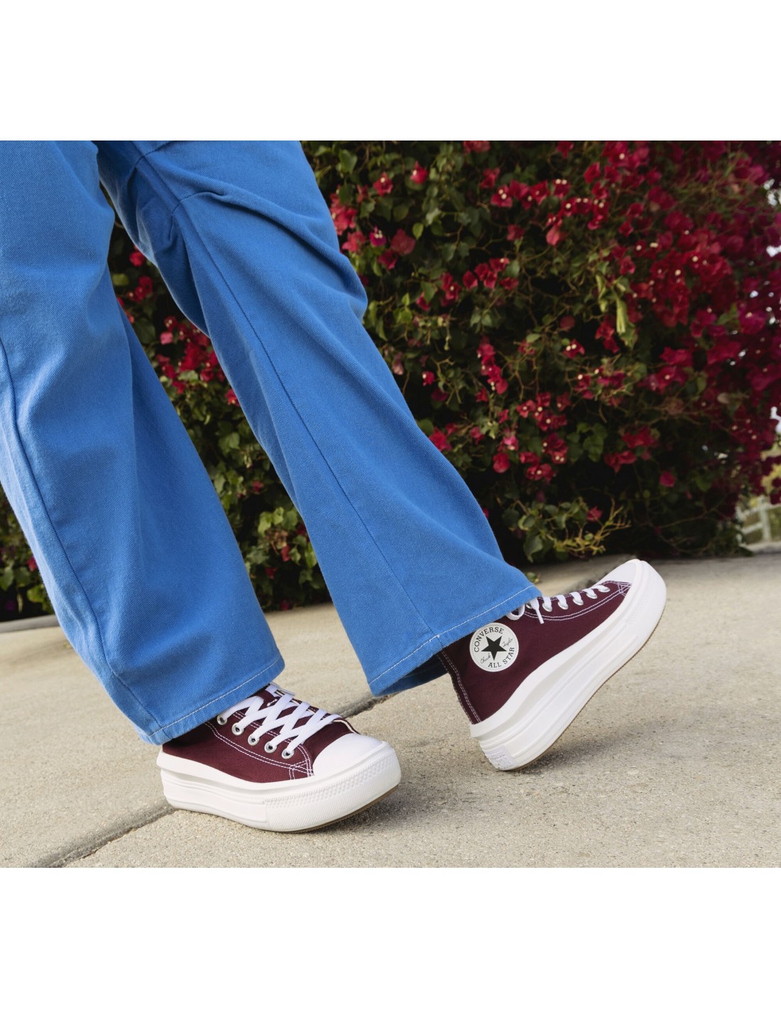 converse sneakers compensées montantes femme ctas move hi bordeaux