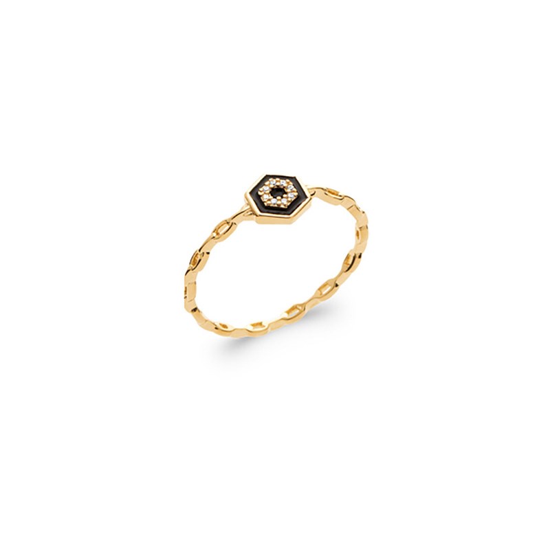 Bague Femme - Plaqué Or - Email