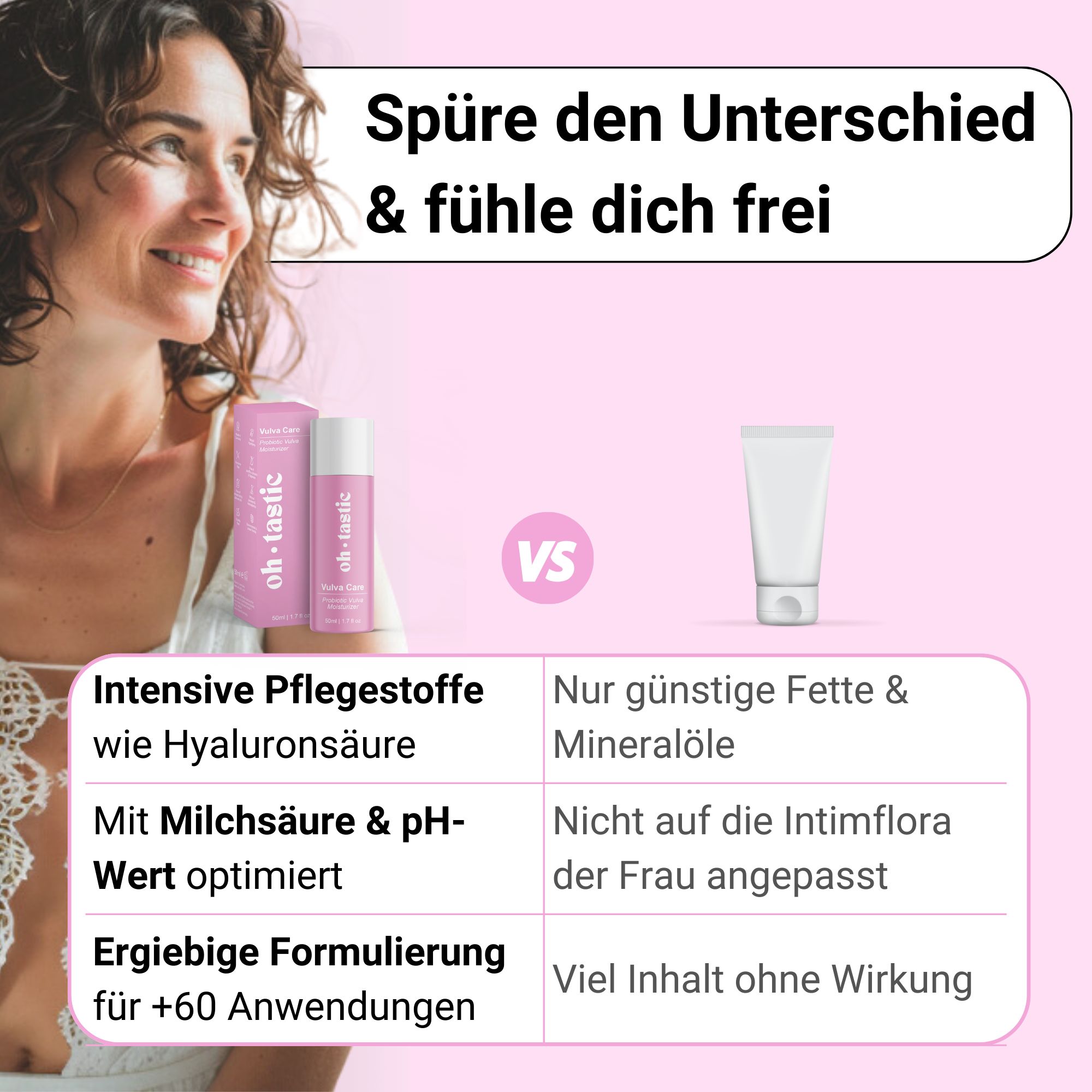 ohtastic Natürliche Vaginal Creme