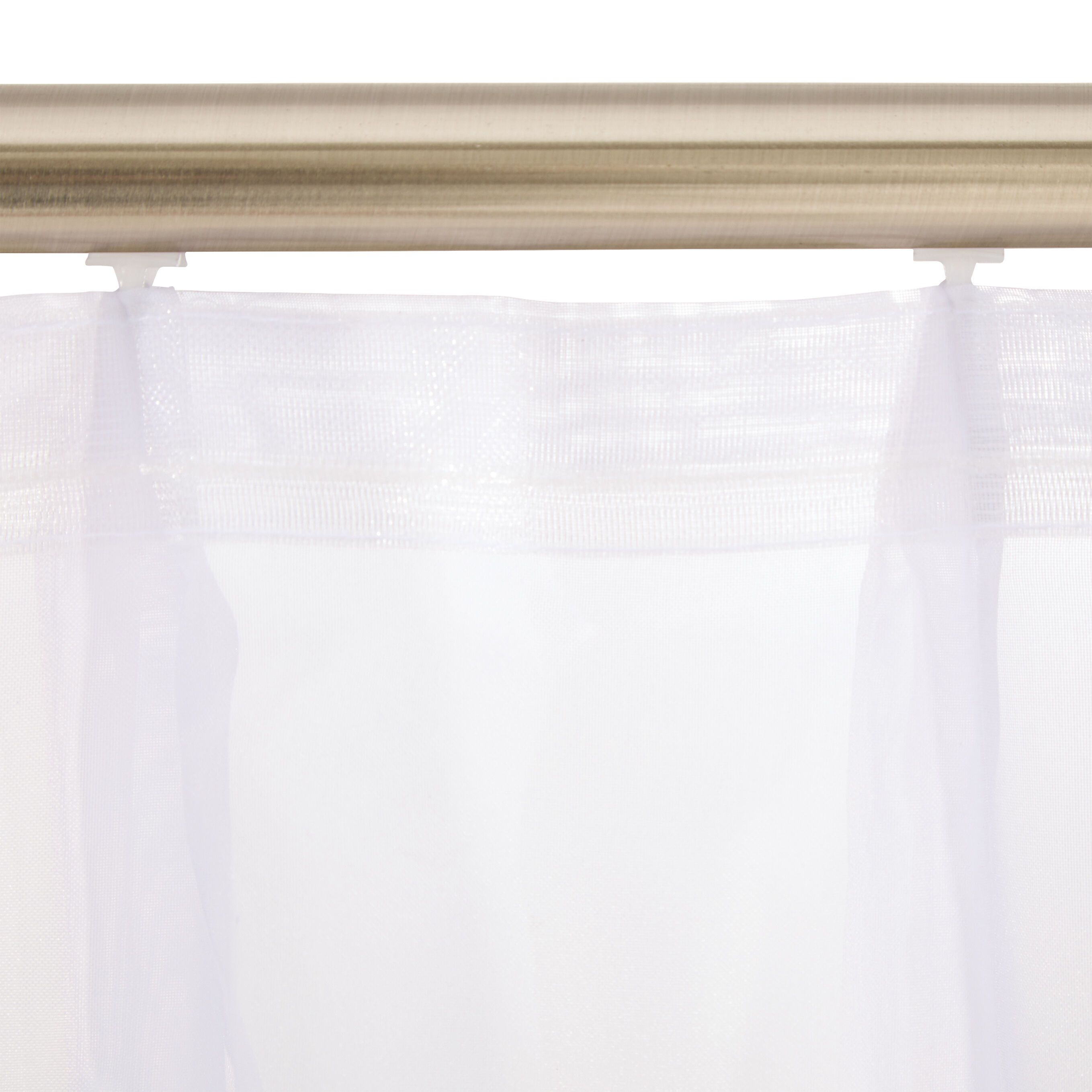 GALA II Fertigvorhang Tag mit Gleiter - Weiss / B: 130.0 cm x H: 180.0 cm