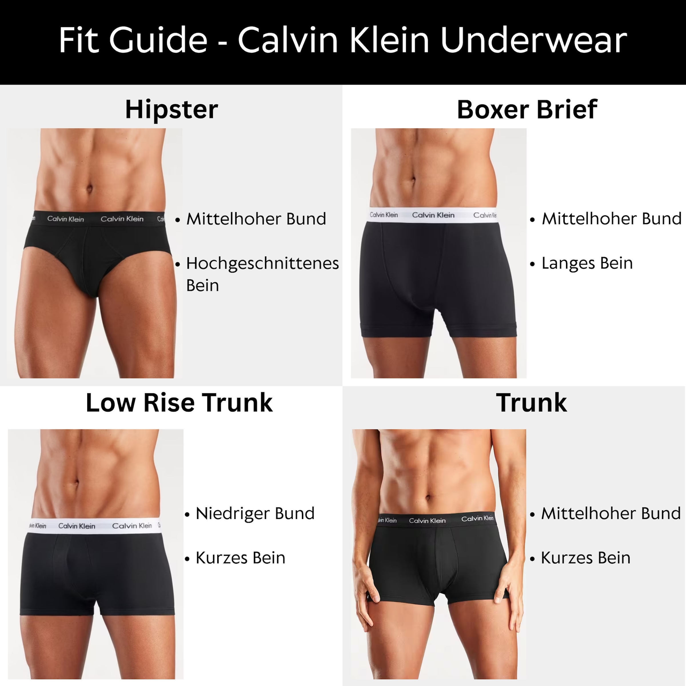 Calvin Klein Underwear Trunk »CK TRUNK 3 PACK« 3 Stk. in blautönen mit Logo-Elastikbund