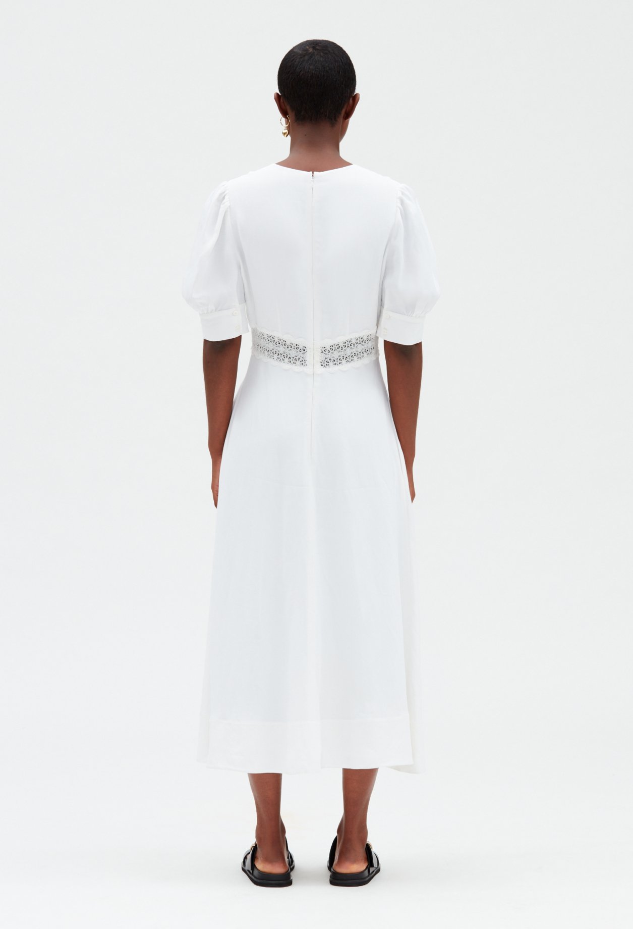 Robe midi brodee