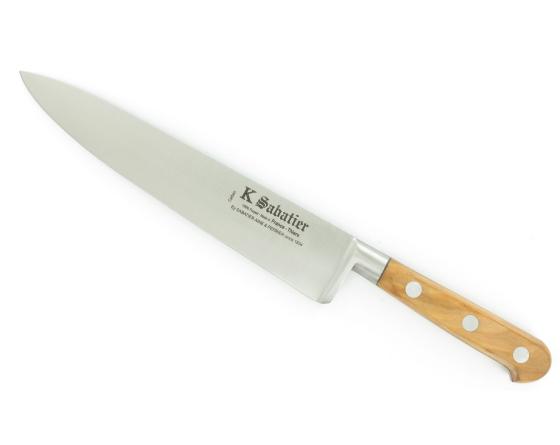 Cuisine 20 cm- Acier Carbone - Manche Olivier Couteaux de cuisine professionnel