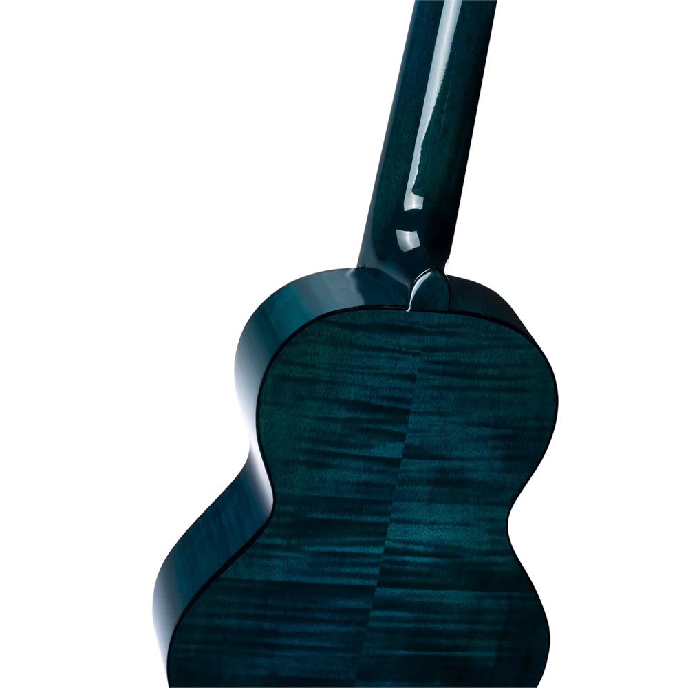 Ortega Mini/Travel Series RGLE18BLF Faded Blue elektrisch-akoestische guitalele met gigbag