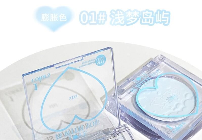xixi - Peach Heart Monochrome Cheek Blusher - 1-3