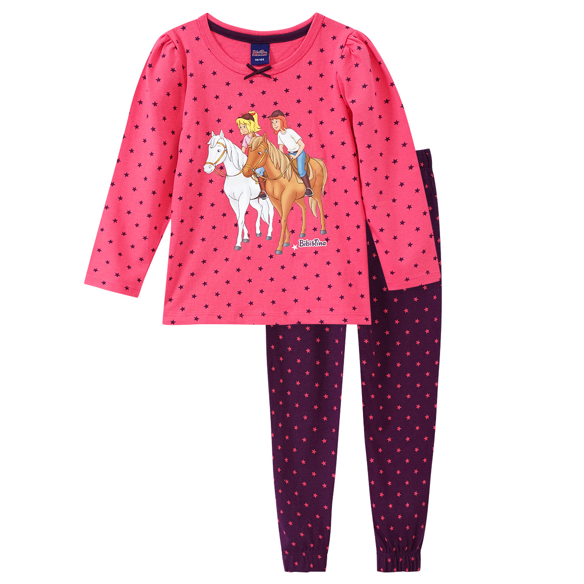 Topolino Bibi & Tina Schlafanzug mit Print pink