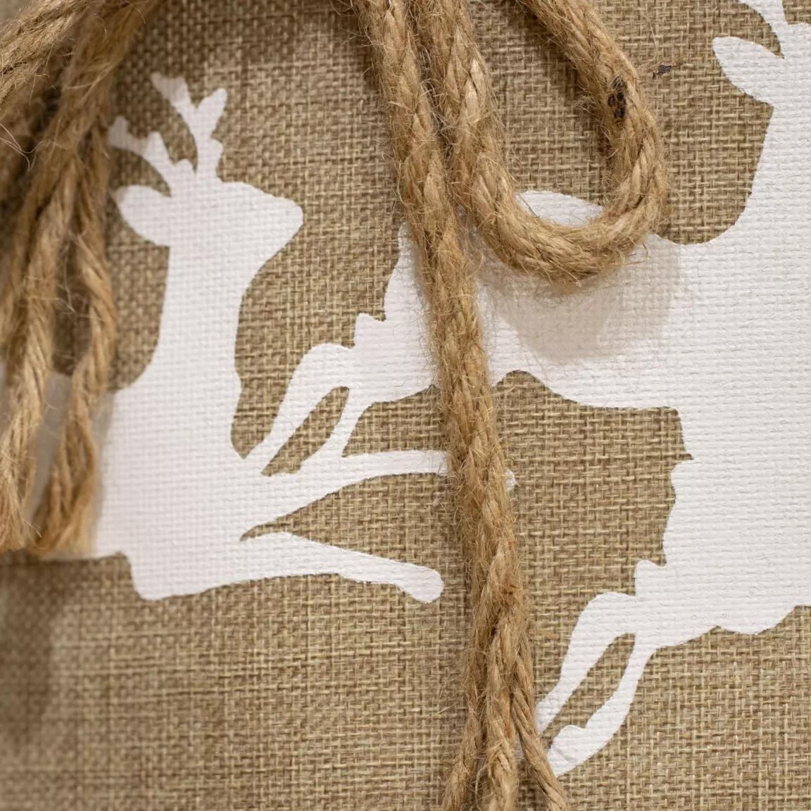 Cache pied de sapin Jute (D68 cm) Rennes de Noël