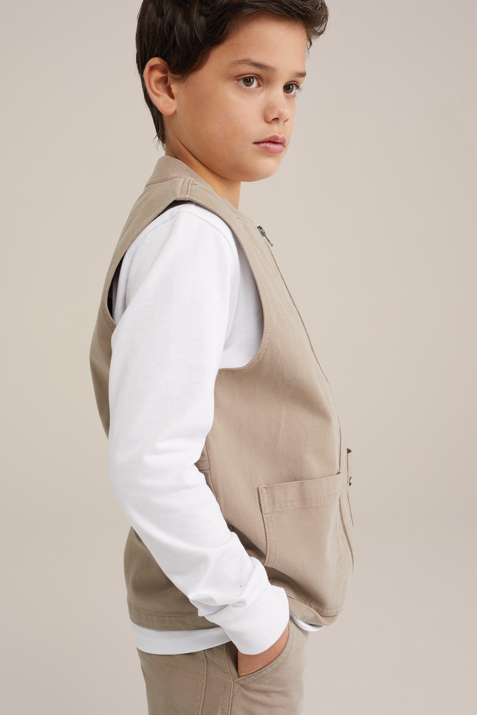 Jongens gilet Salty Dog Lichtbruin
