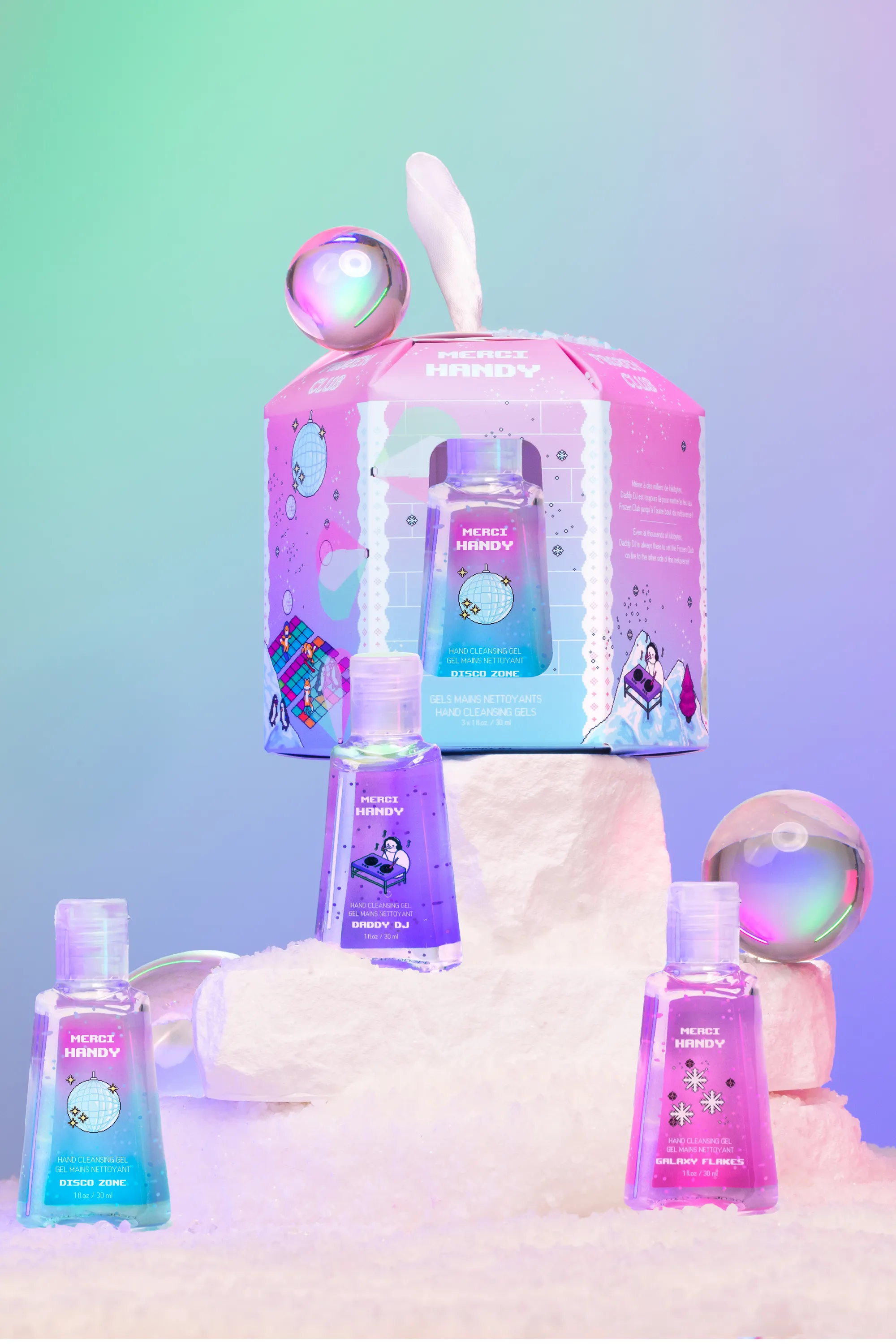 Merci Handy Kit de 3 gels main Frozen Club-90 ml