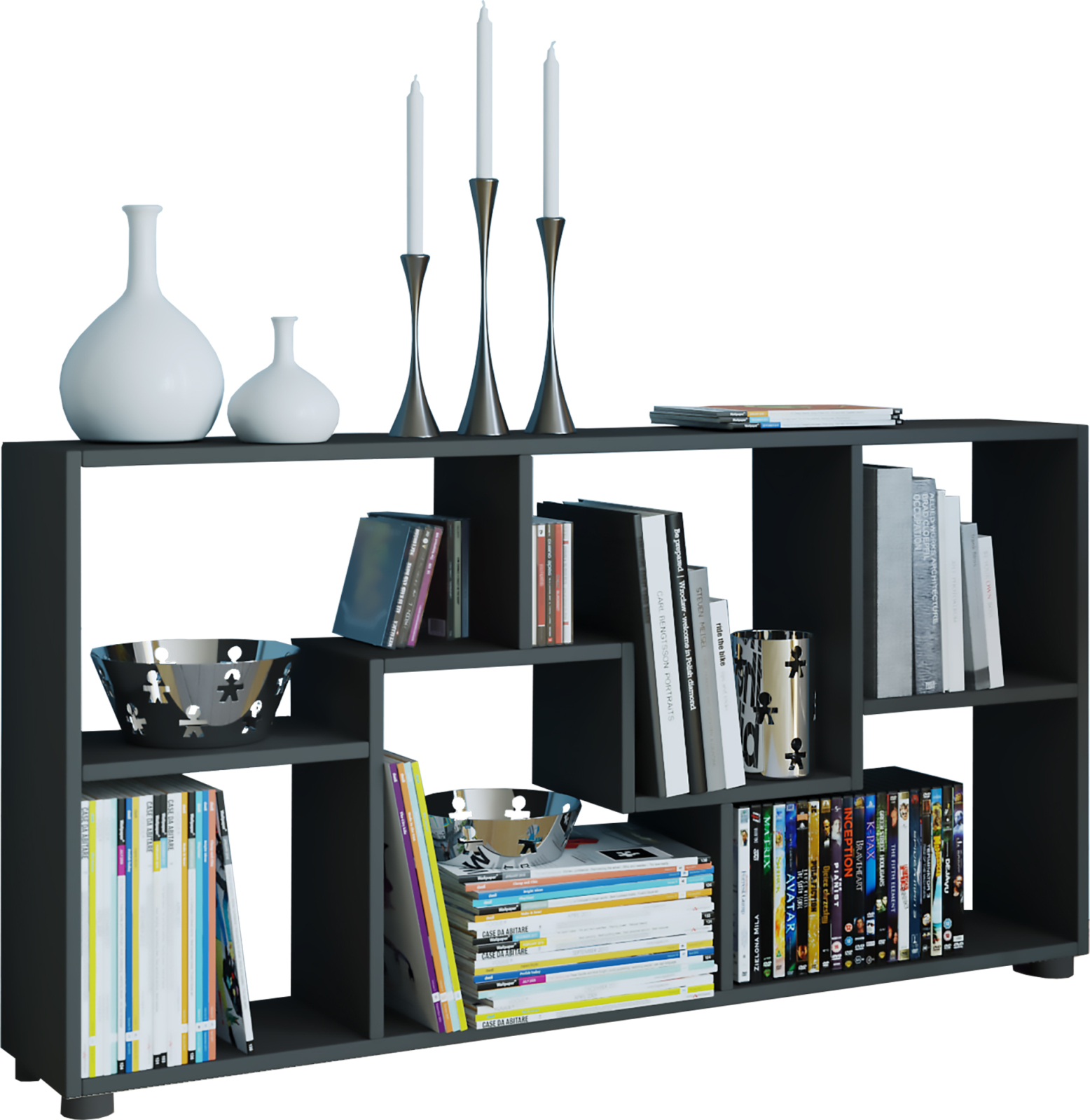 Regal PINTAL - schwarz - 117 cm