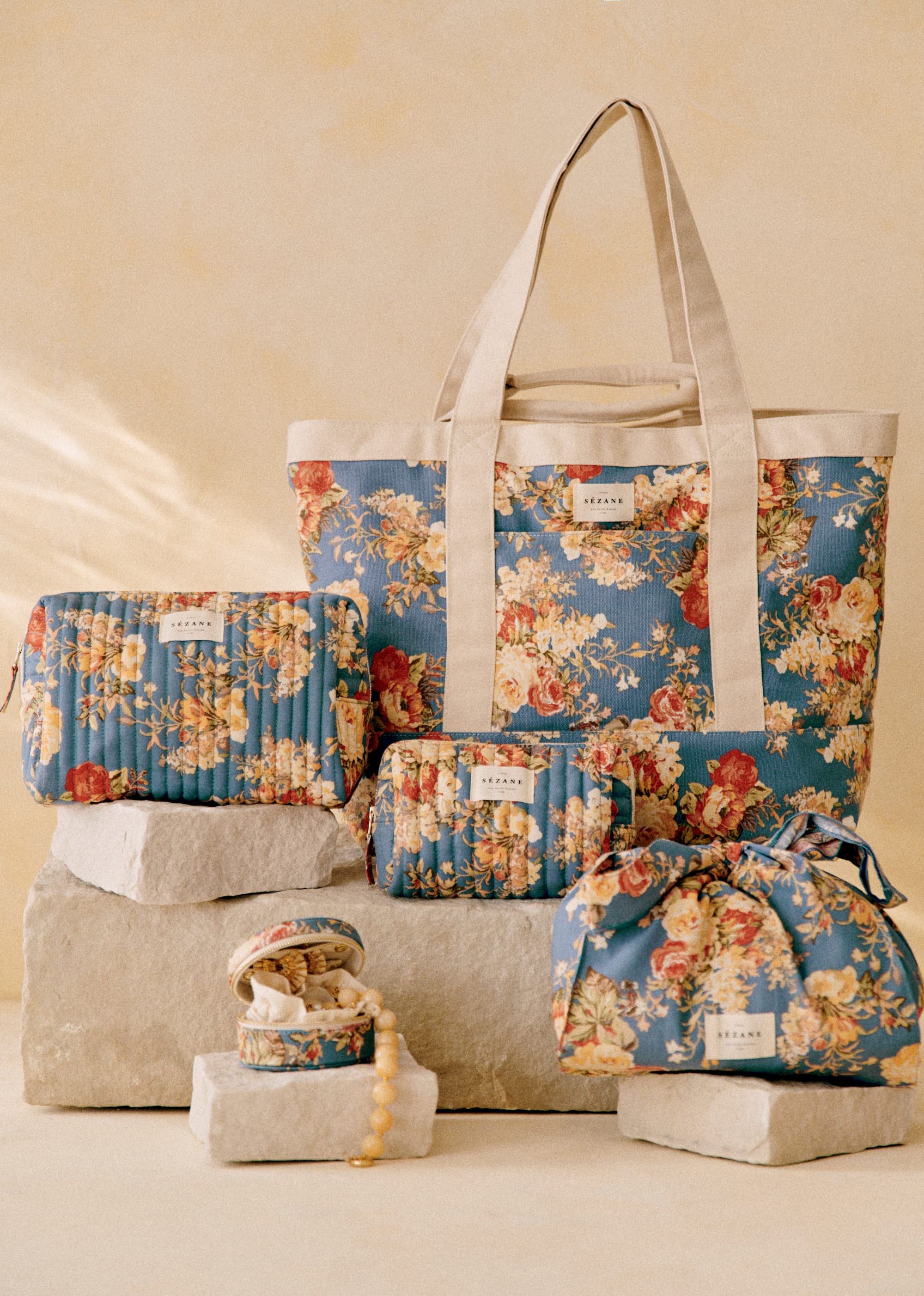 Maxi Cabas - Floral Bleu - SACS/NEW SACS Nos Paniers 5906388