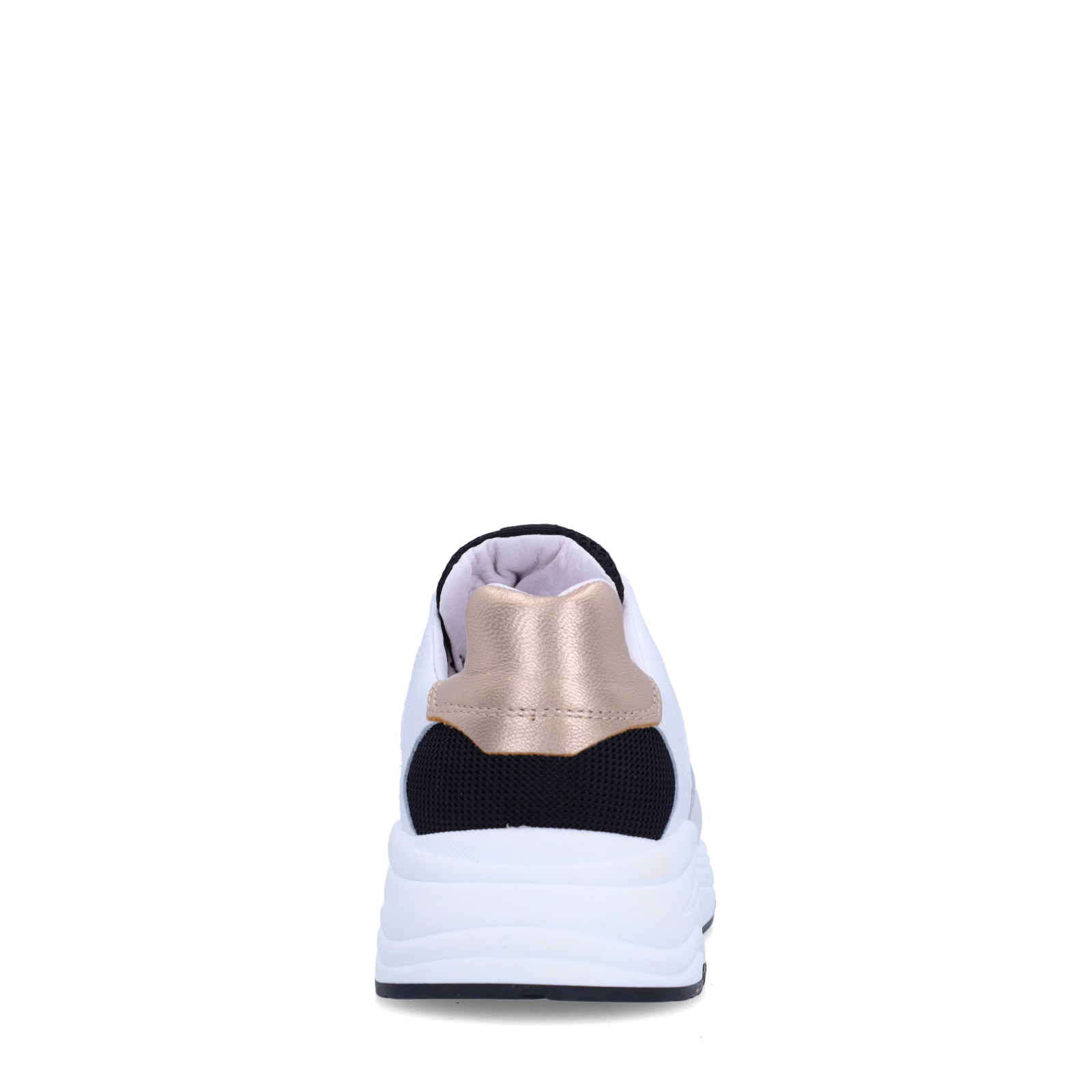 Witte leren sneakers met zilveren details