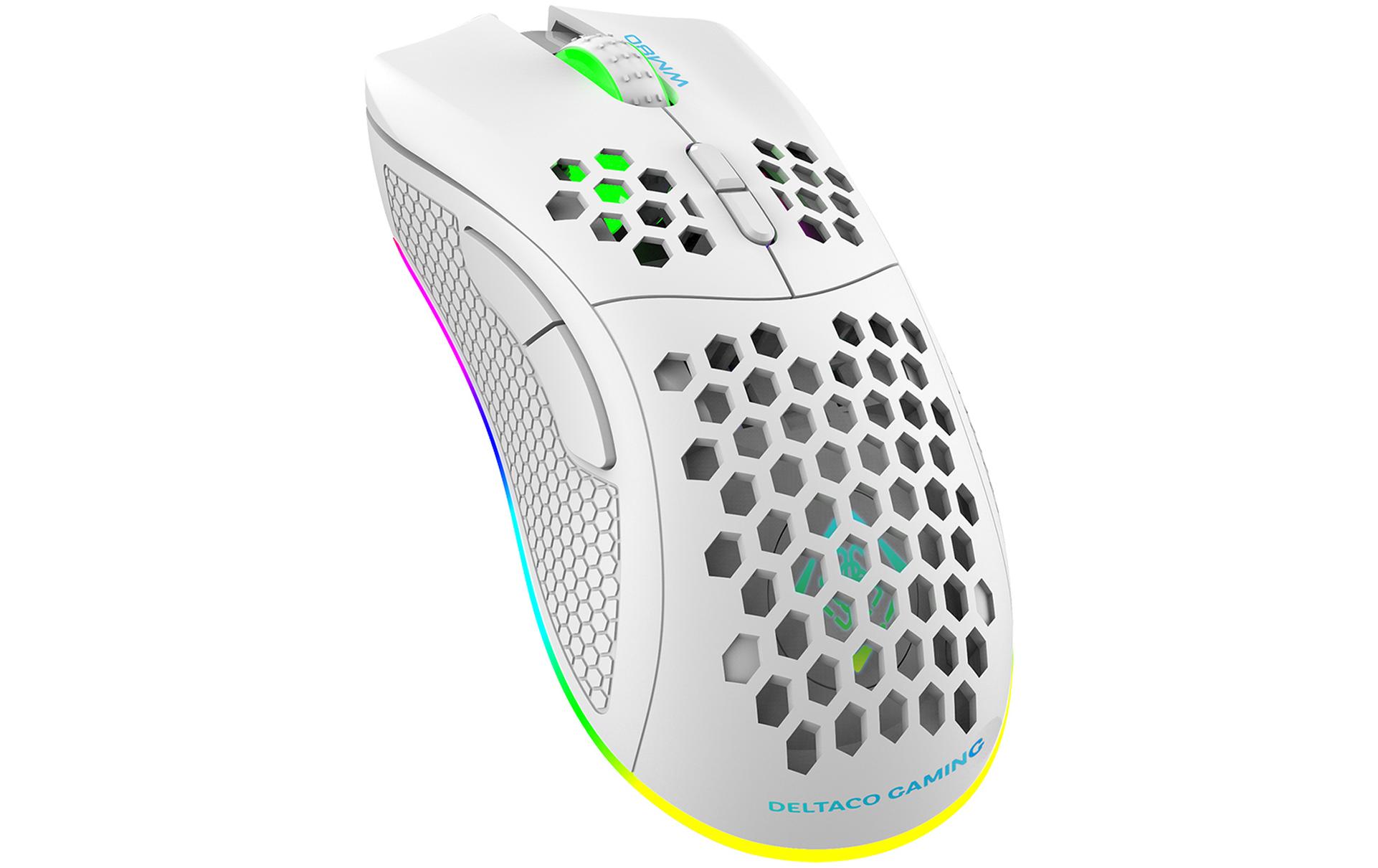Gaming-Maus WM80 RGB WeissLeichte Gaming-Maus mit RGB Beleuchtung