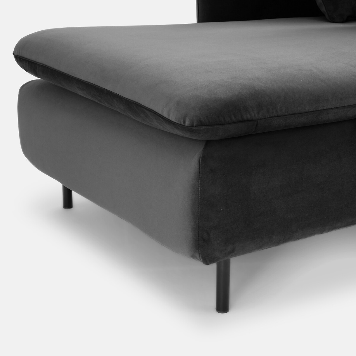 LA REDOUTE INTERIEURS<br>Cadeira longa, conversível, veludo D179 cm, Ivete