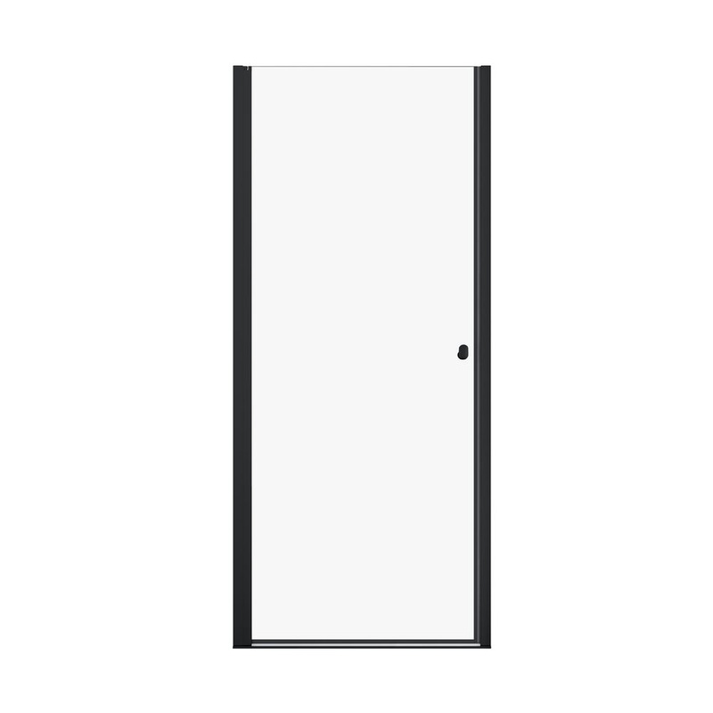 Sealskin Hooked draaideur in nis 90x200 cm, 6 mm helder veiligheidsglas met antikalklaag mat zwart