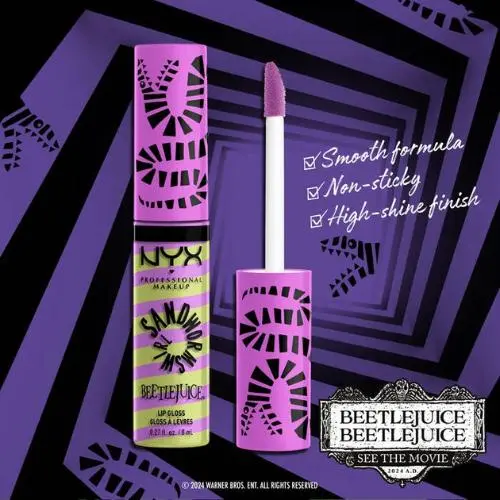x Beetlejuice Butter Lip Gloss Sandworm Swirl 02 Green + Purple