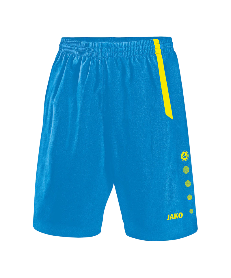 JAKO Turin Sporthose ohne Innenslip Blau Gelb F83