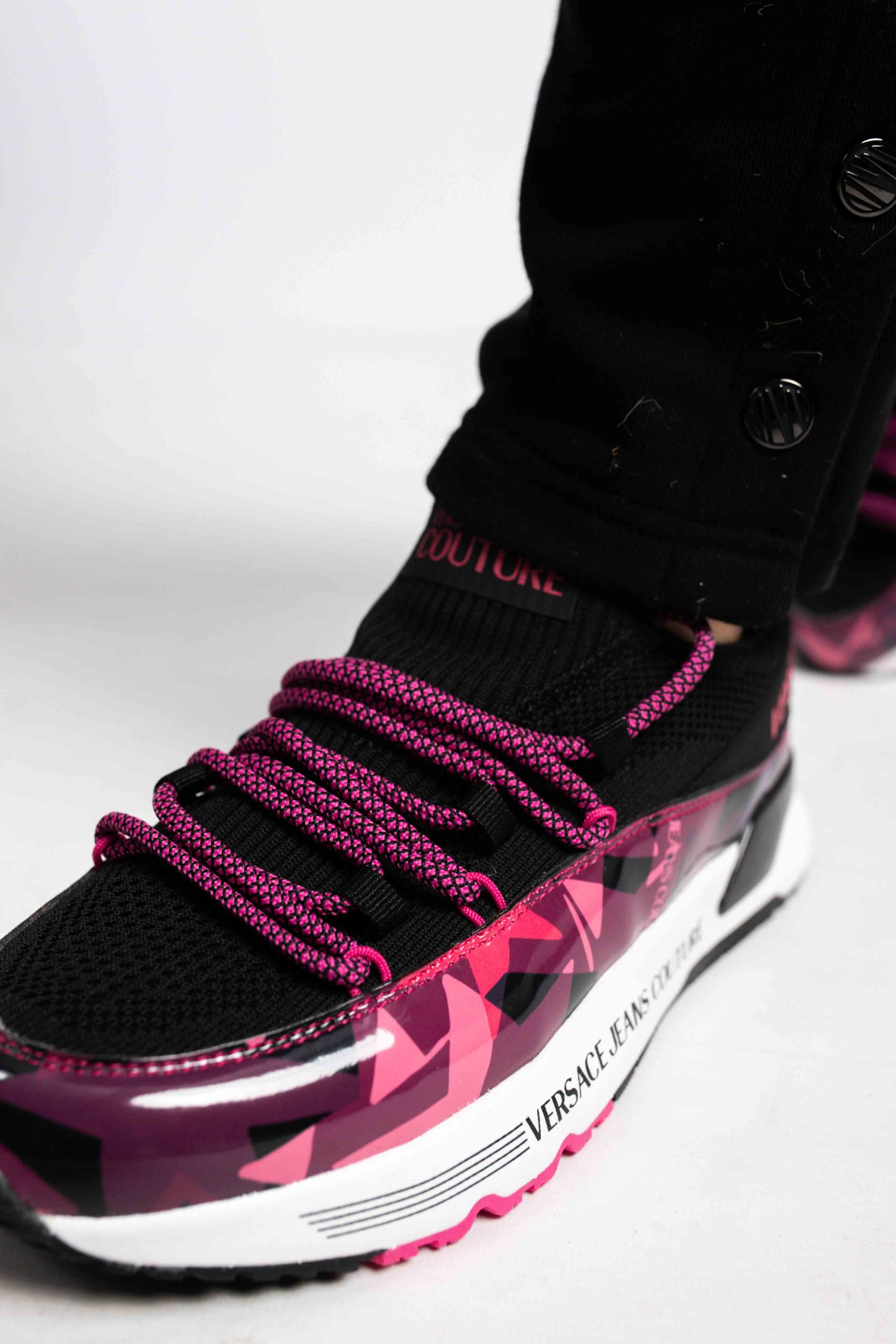 Versace Jeans Couture Fondo Dynamic Sneaker Dames Zwart/Roze