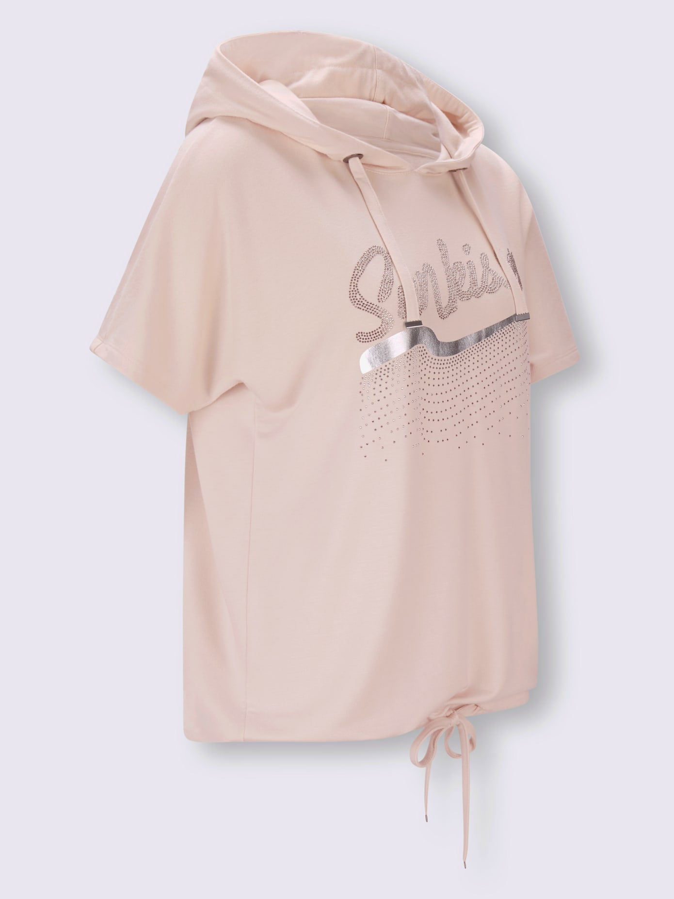 T-shirt capuche avec coulisse et lien à nouer
