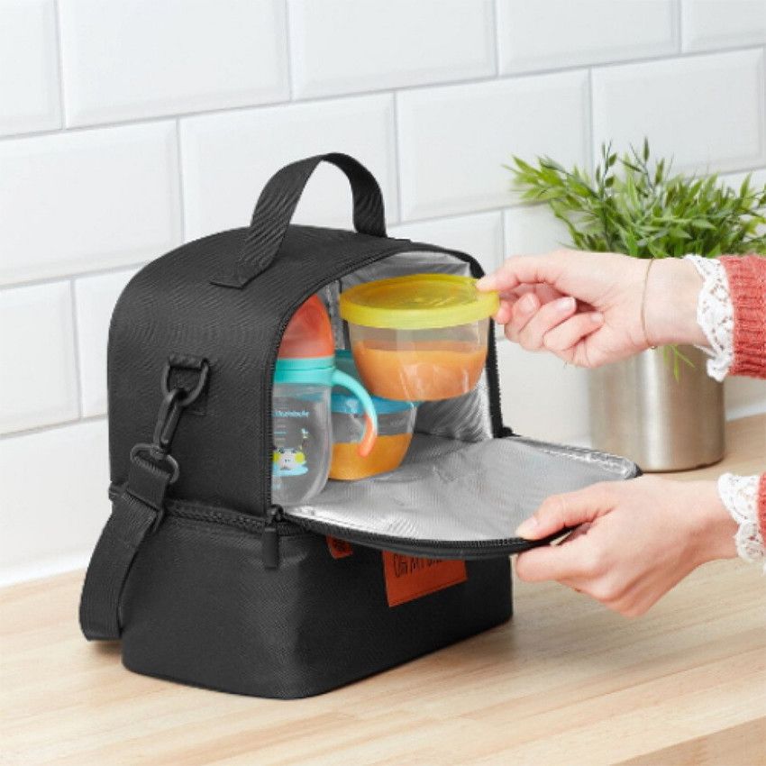 Sac repas isotherme multipoches Pick & Go - Ecru