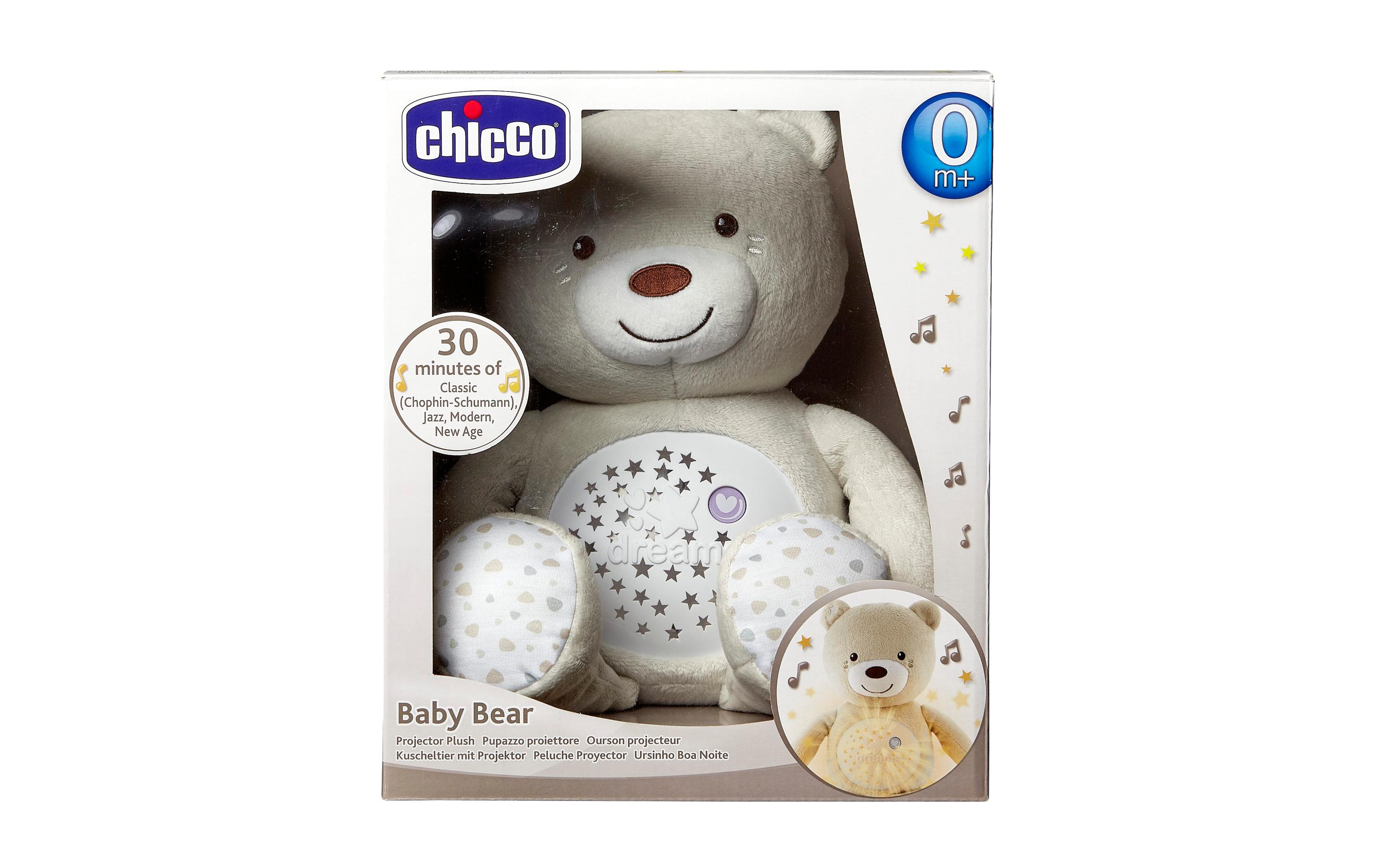 Projektor Plüsch-Bär mit Lichtprojektionen und Musik100% Kuschelweich mit Farbwechsel