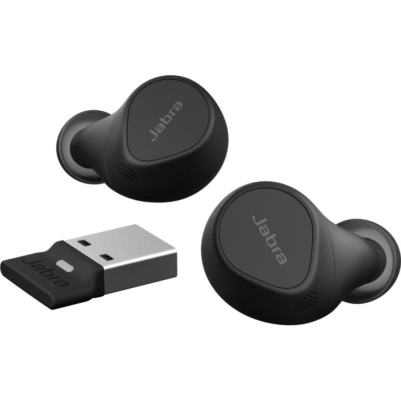 Jabra Evolve2 Buds Casque Sans fil Ecouteurs Bureau/Centre d'appels USB Type-C / USB Type-A Bluetooth Noir