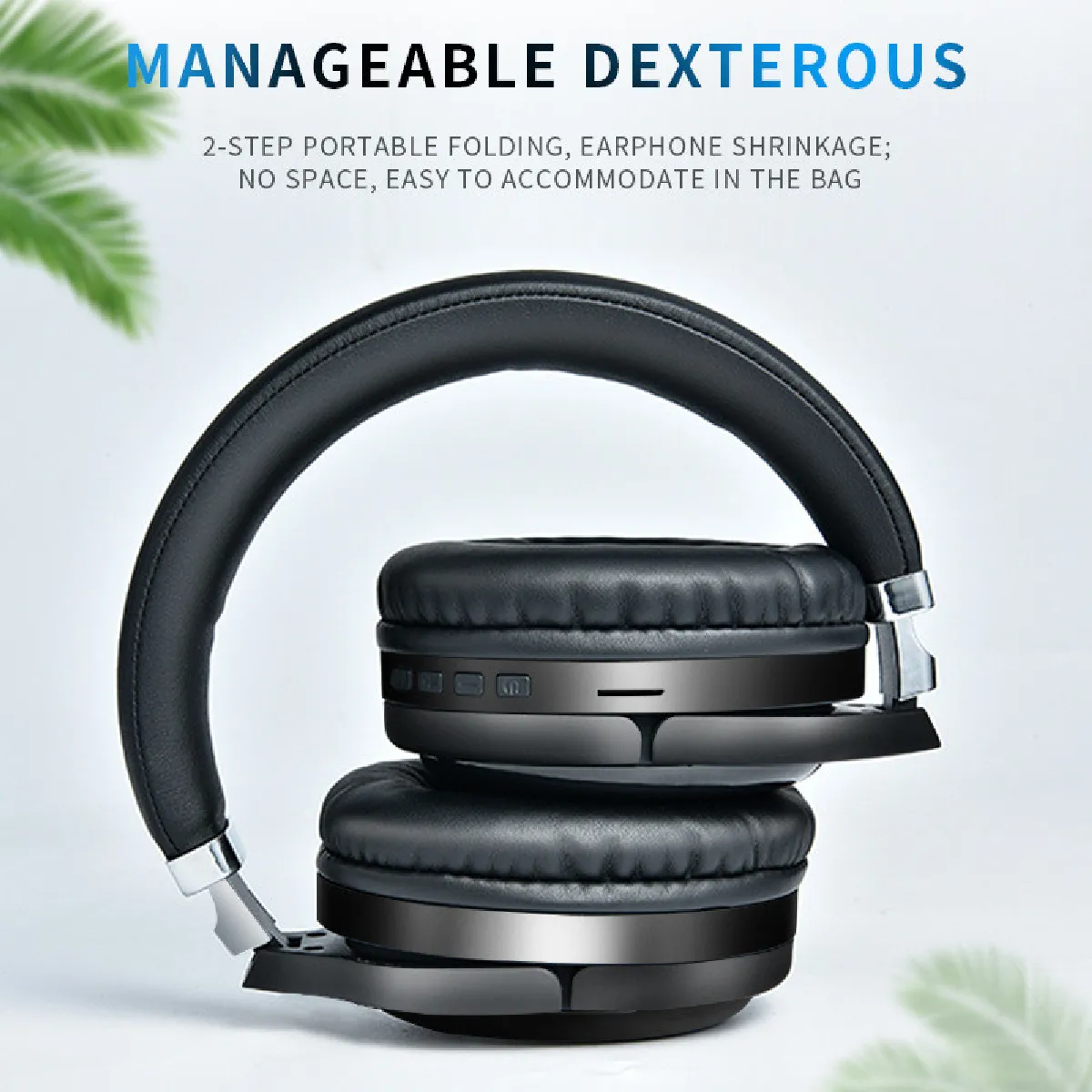 Universal Casque Stéréo Bluetooth USB - Noir