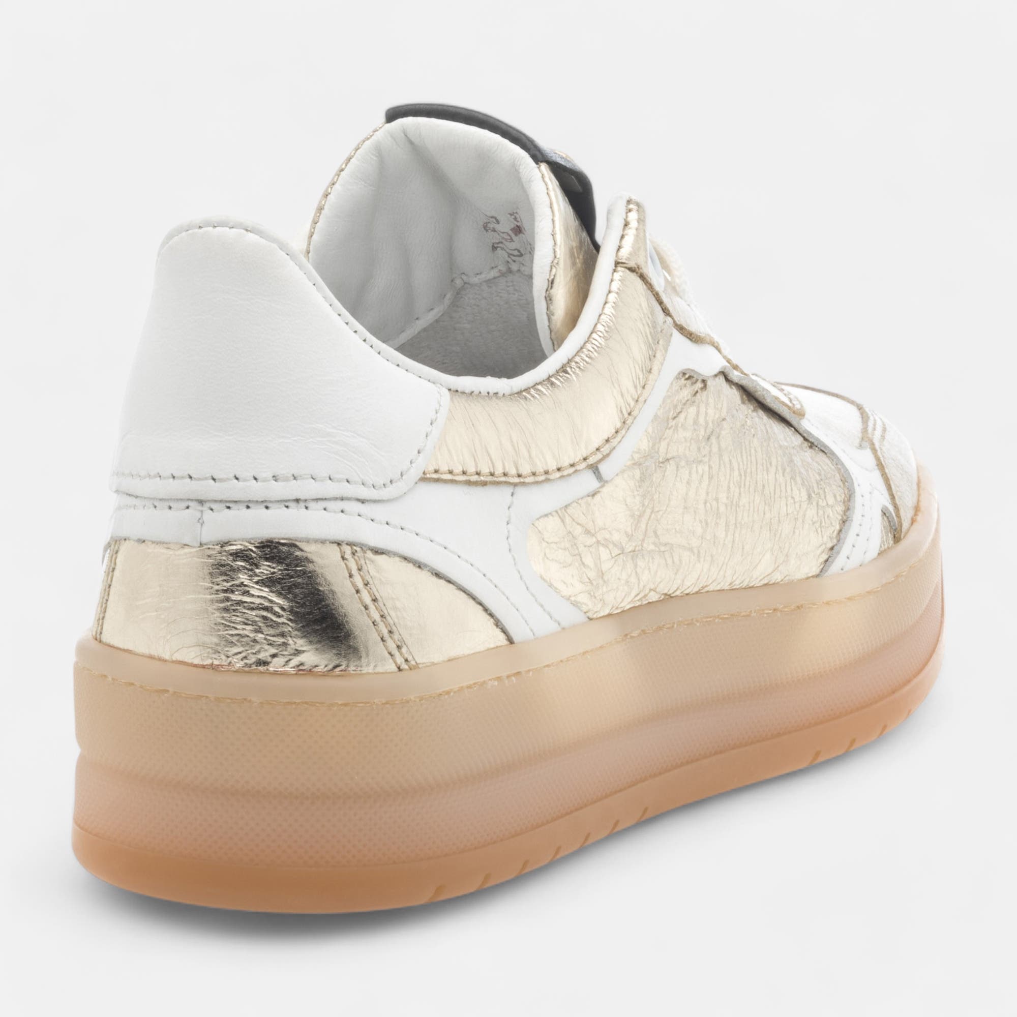 Baskets basses Femme en cuir or