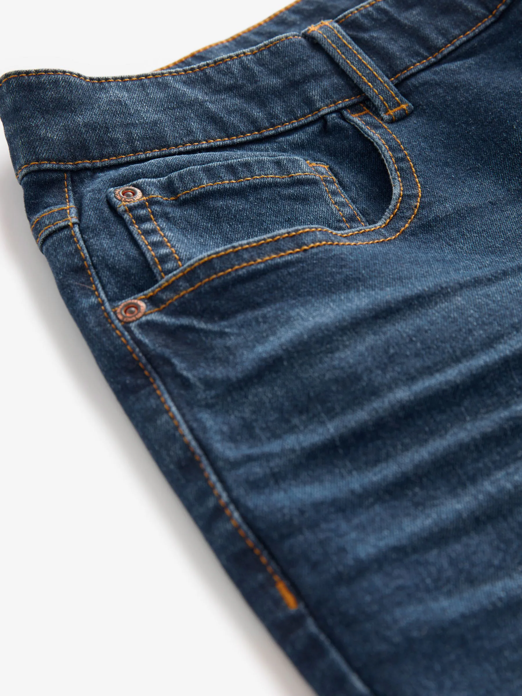 Normaal blauw - Straight-fit Essential stretchy jeans met rechte pasvorm