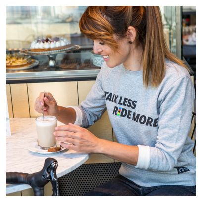 Sweat Unisexe Çois 'Talk Less Ride More' Gris