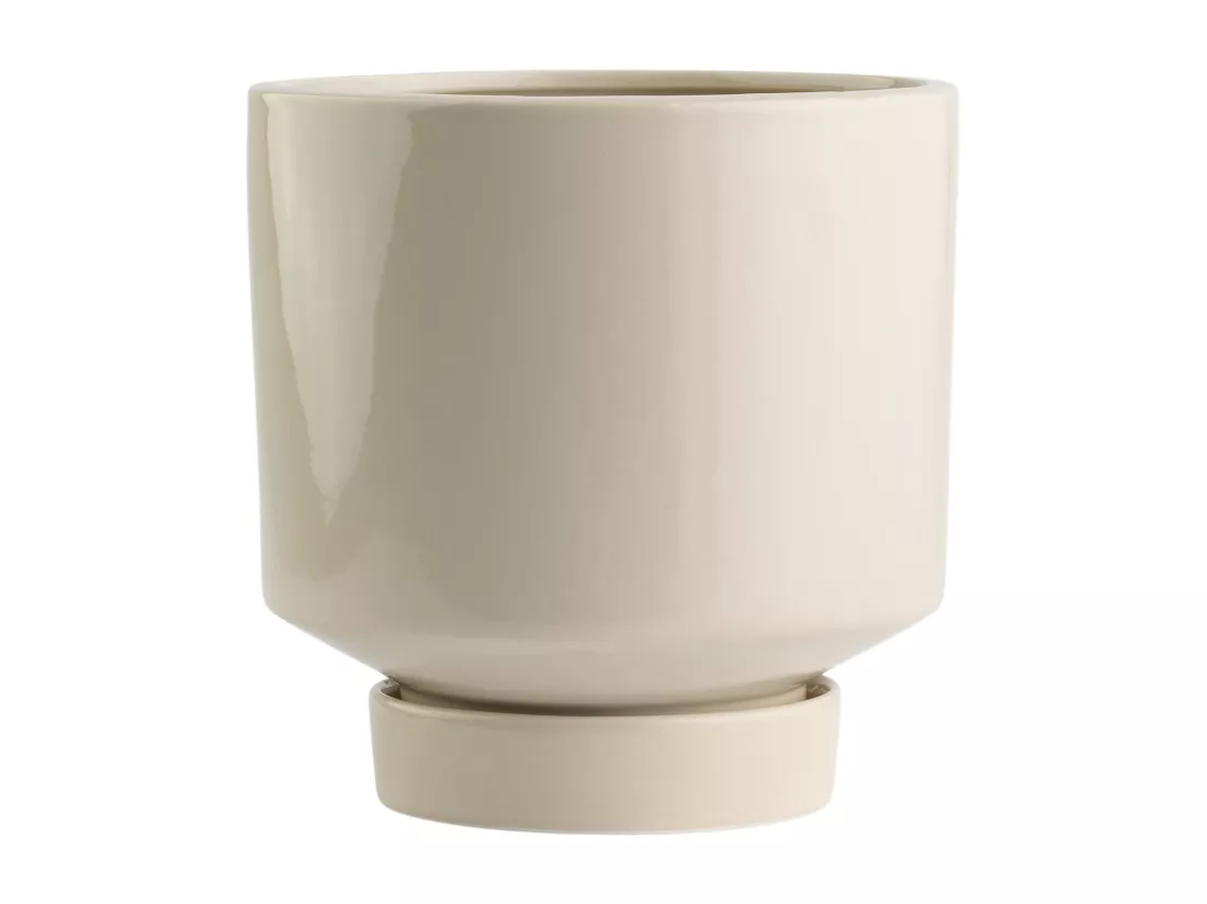 Pot De Fleurs Gabriela Beige Moyen 17.5 x 18