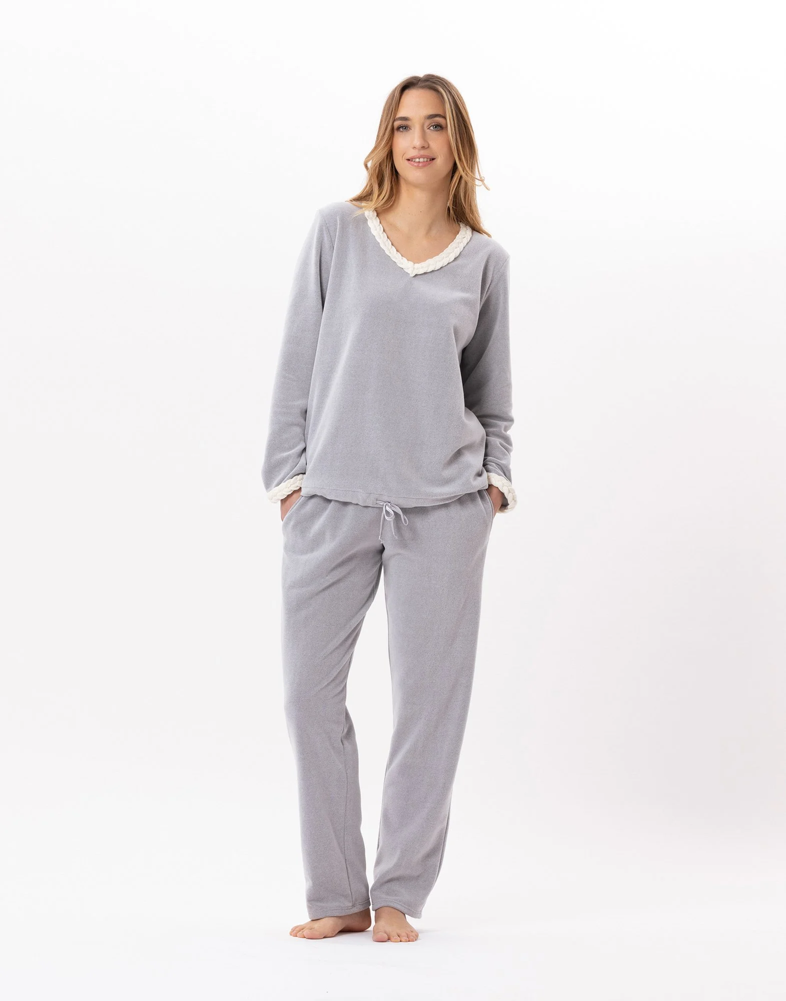 DOUCE 802 - Pyjama en micropolaire | Gris