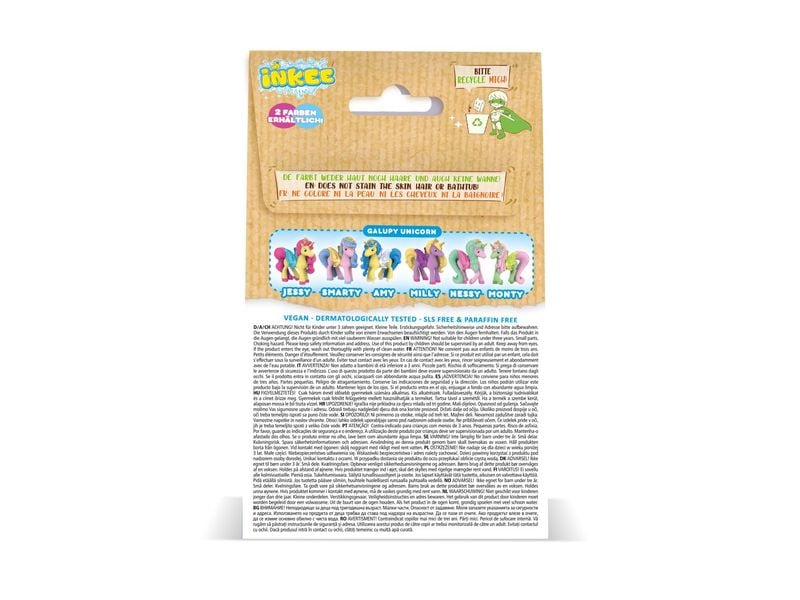 Craze Badespass Inkee Überraschungsbadekugel Galupy Unicorn Vegane Badekugel mit Einhorn-Überraschung