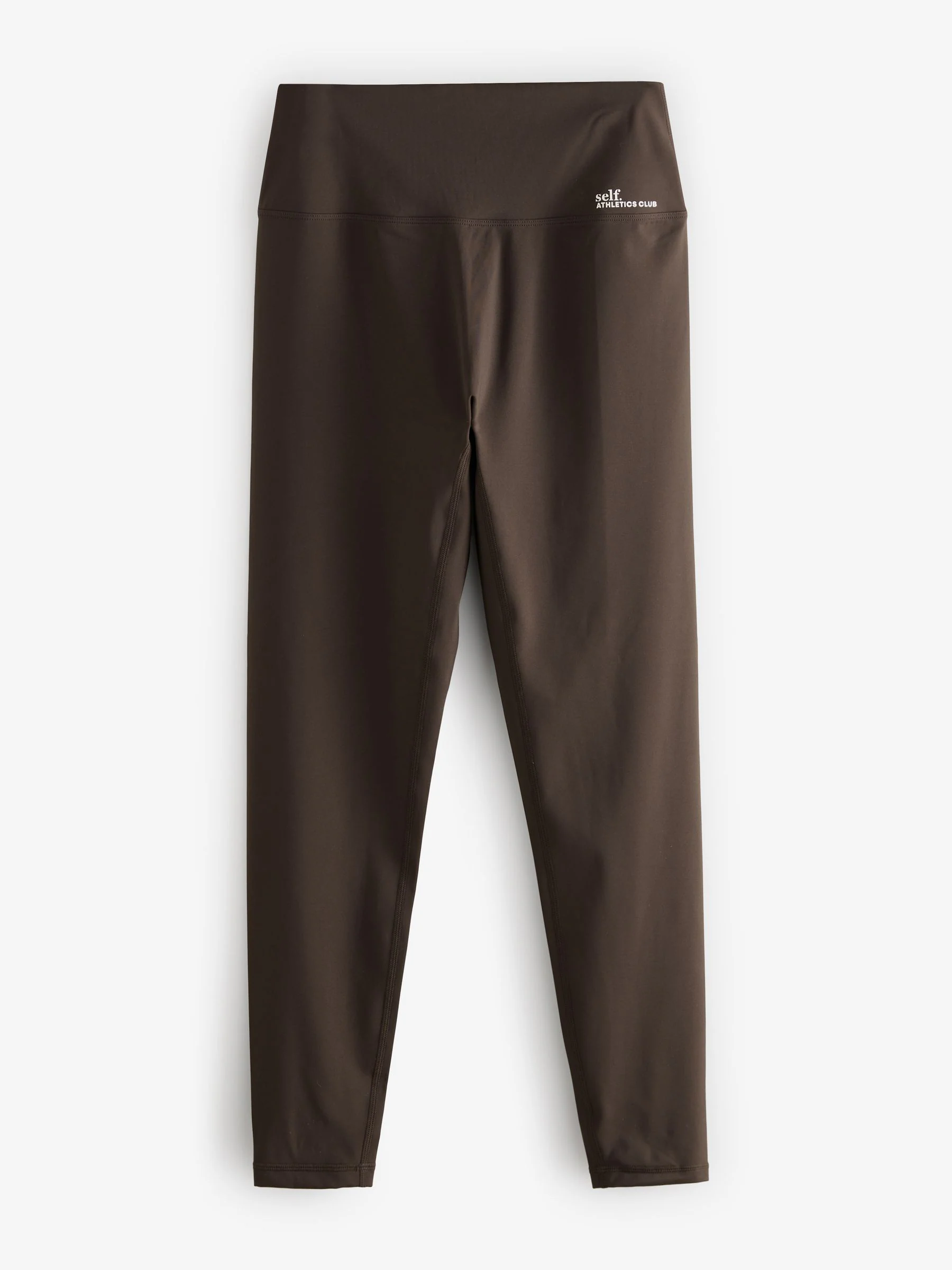 Chocoladebruin - self. Legging met hoge taille