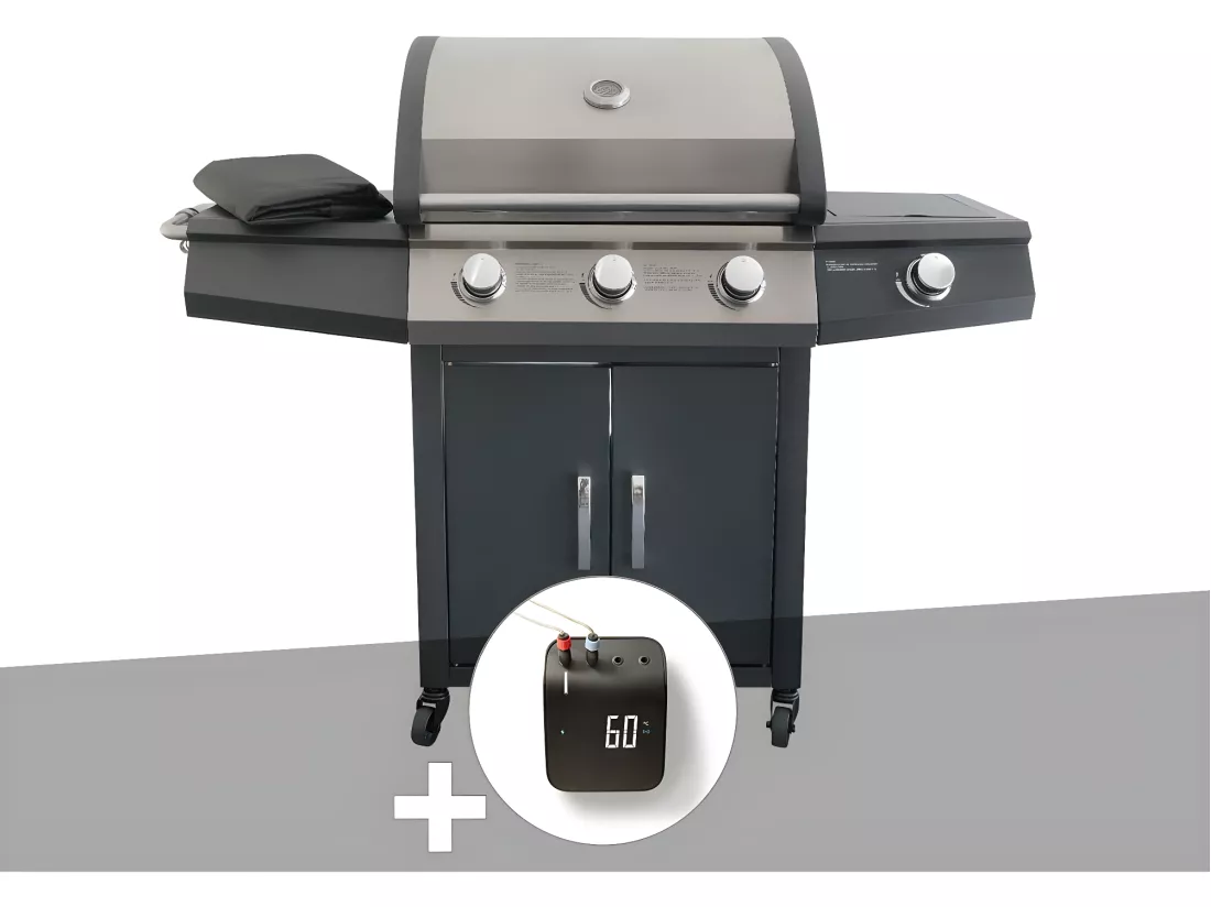 Barbecue à gaz Soleto + Weber Connect Smart Grilling Hub - Jardideco