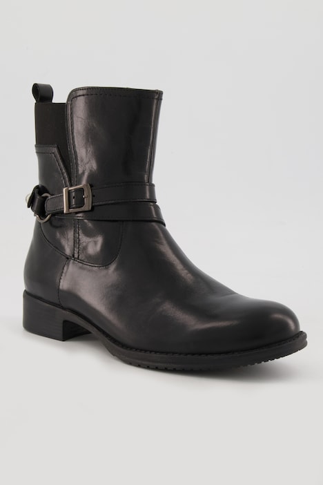 Leder-Stiefeletten, Nappaleder, Zipper, Weite H