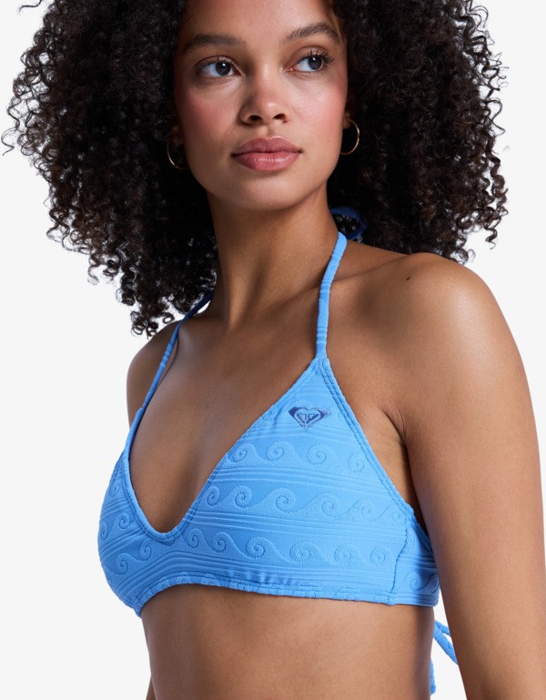 Paradise Wave Fixed Tri Haut de bikini triangle Bleu Femme