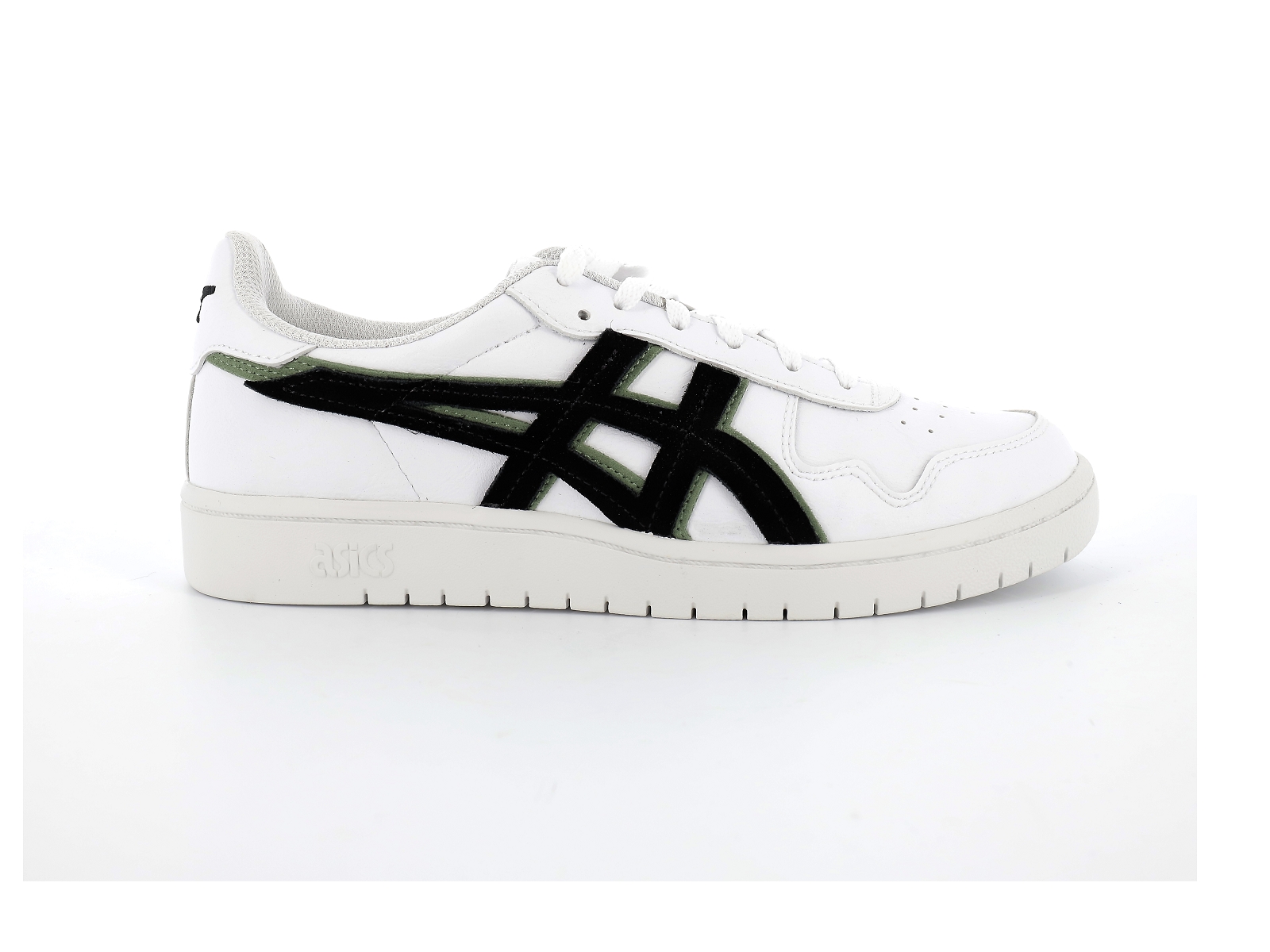 Asics-1201A381 Cuir Blanc Vert