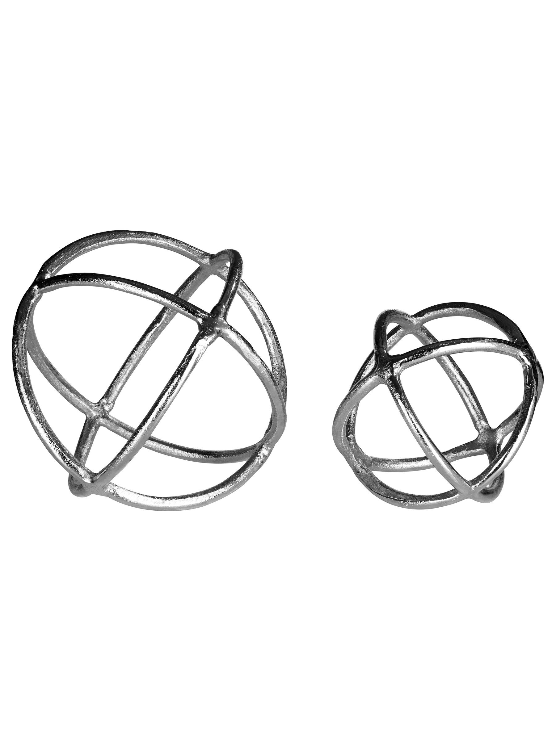 Fifty Five South Set of 2 Textured Ornaments Sculptures