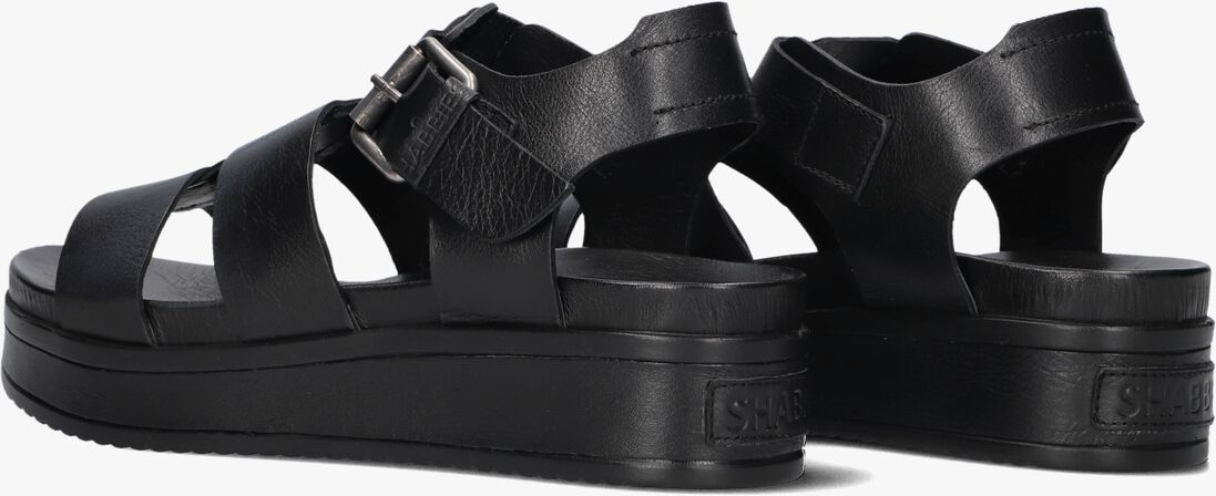zwarte shabbies platte sandalen maro bold