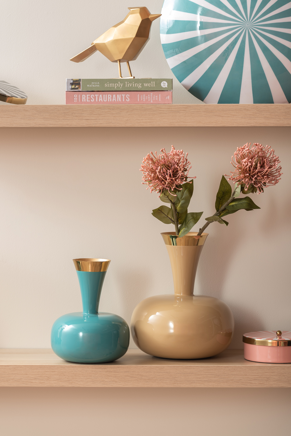 Vase Yara enamel peach orange