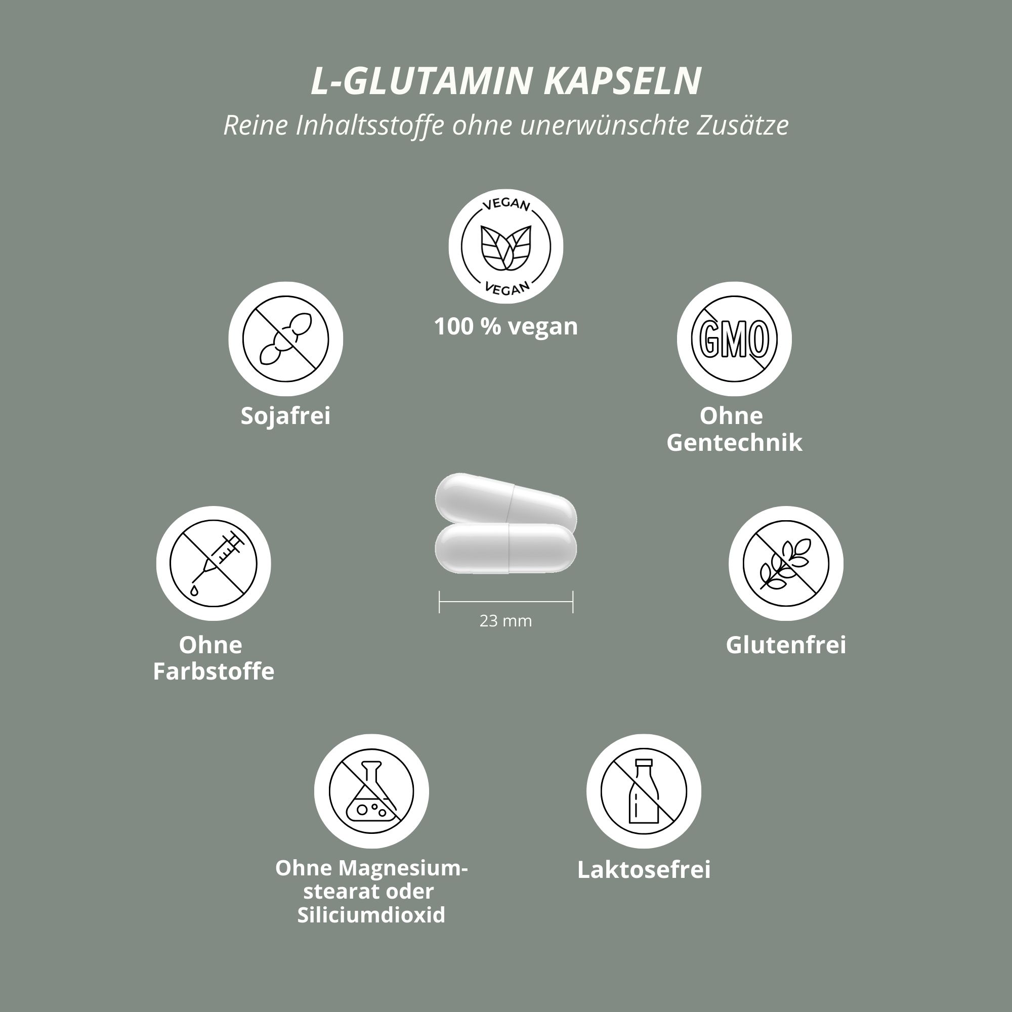 Nutri+ L-Glutamin 240 Kapseln Aminosäure