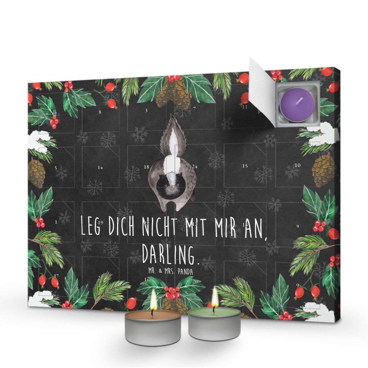 Mr. & Mrs. Panda Geurkaars Adventskalender Skunk Attack - Zwart
