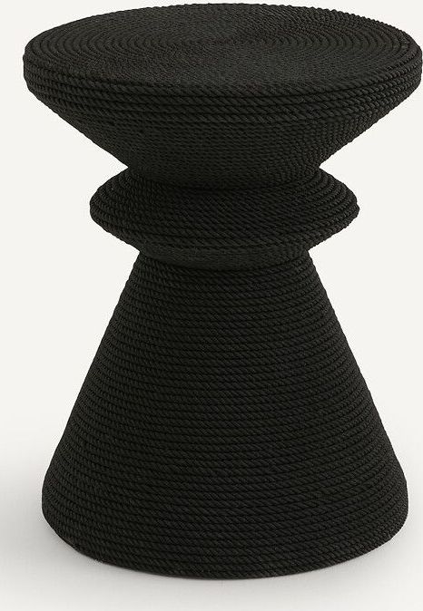 Sablas - Bijzettafel - Zwart - Mango-hout met Touw