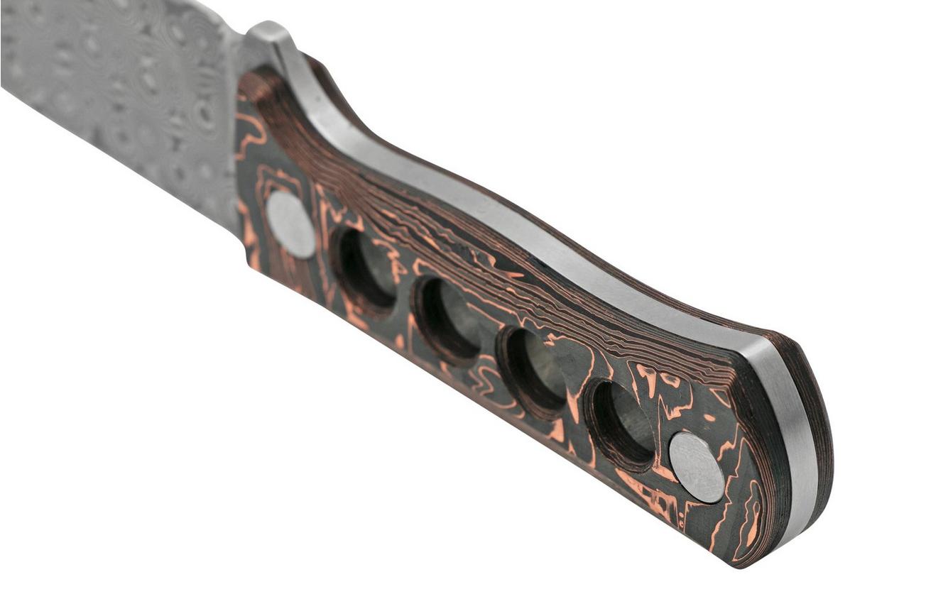QSP Knife Canary QS141-F Damascus, Copper Foil Carbon Fibre, nekmes