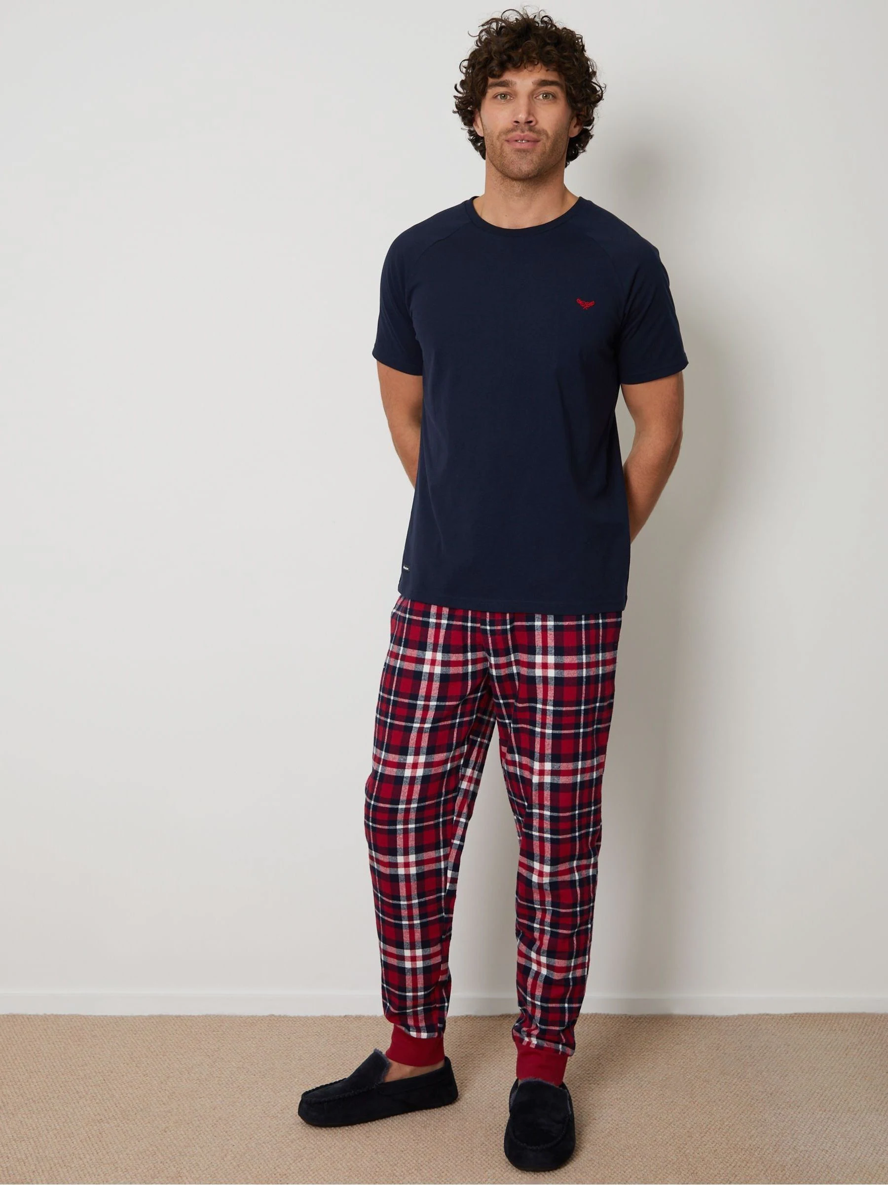 Donkerblauw - Threadbare pyjamaset