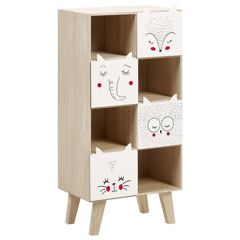 RUPERT - Boekenkast - Lichthout/Wit - MDF