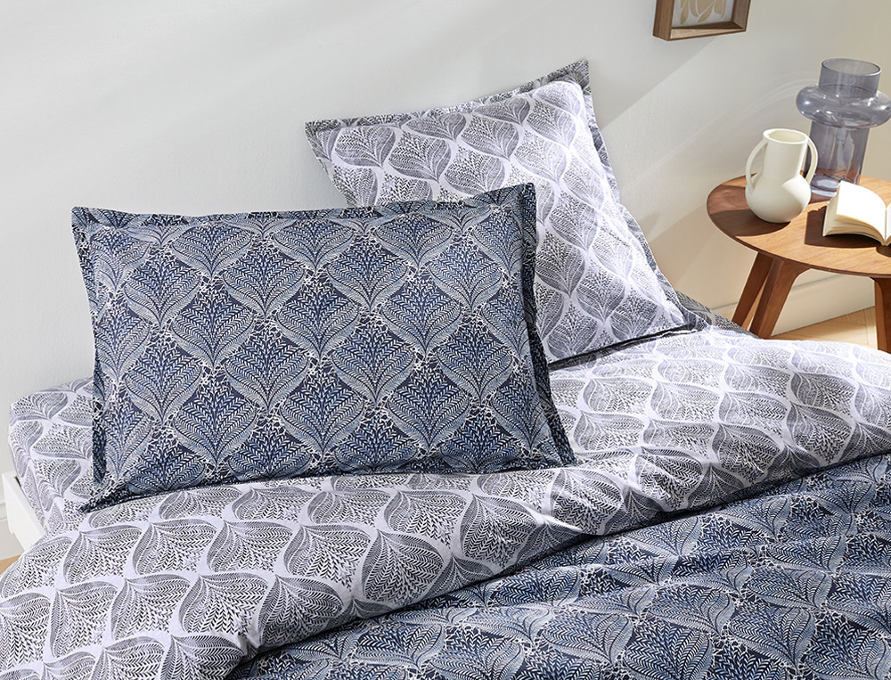 Taie d'oreiller fermeture zip-Bleu nuit